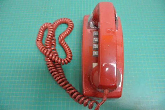 Bell System Property Western Electric Red Vintage Phone