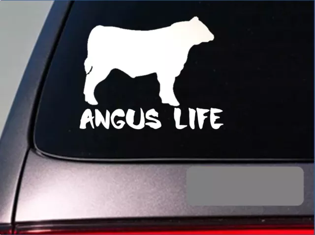 Angus Life *E240* sticker decal cattle black texas beef hamburger stock yard