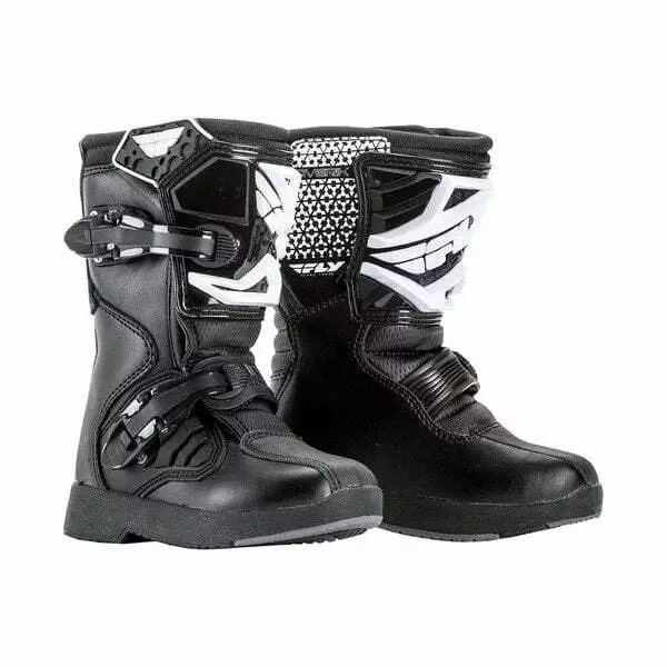 Fly Racing Junior Kids Childrens Maverik Motocross MX Quad Bike Boots - Black