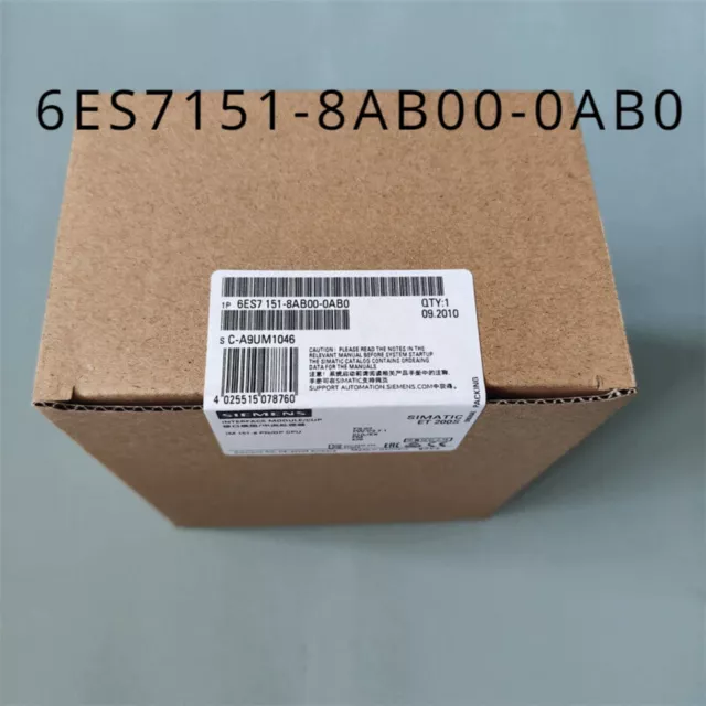 New Siemens DP IM151-8 PN/DP CPU f ET200S 6ES7151-8AB00-0AB0 6ES7 151-8AB00-0AB0