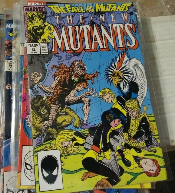 NEW MUTANTS  # 59 1987 marvel  FALL OF THE MUTANTS X MEN MAGIK CANNONBALL
