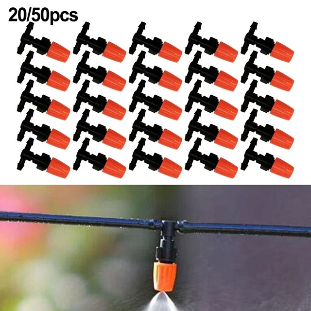 OUNONA 100 Pezzi Gocciolatori Regolabili Per Irrigazione A Goccia – Micro Sprinkler Con 8 Fori, 1/4 Di Pollice