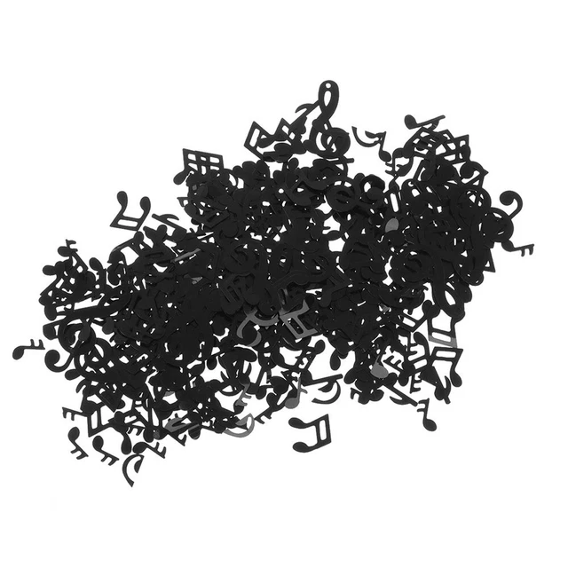 1 Paquete de Notas Musicales Black Musical Clef Recorte Mesa de Graduación Dispersión para Par