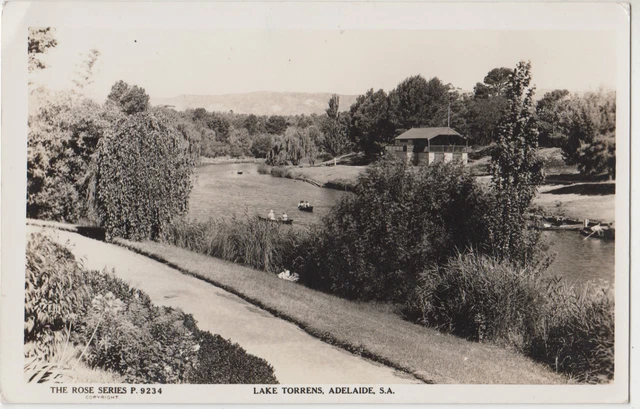 Postcard 1948 George Rose series Lake Torrens Adelaide South Australia text back