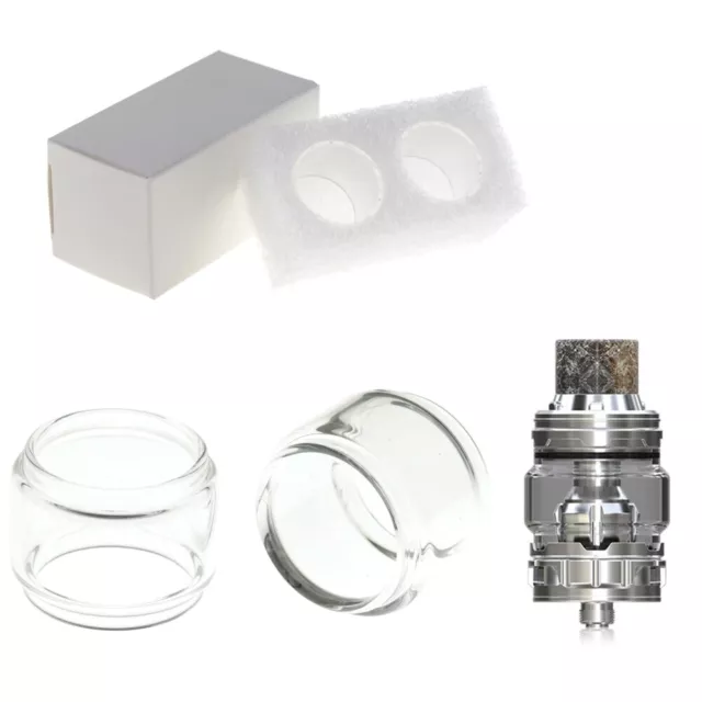 2x Ersatzglas für Eleaf ELLO DURO Tank 6,5 ml Bulb Glas Pyrex Tube Glastank