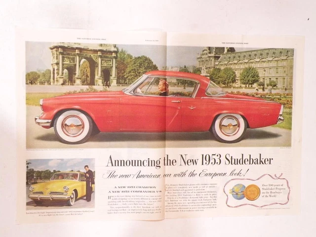 Magazine Ad* - 1953 - Studebaker Commander - (two-pages)