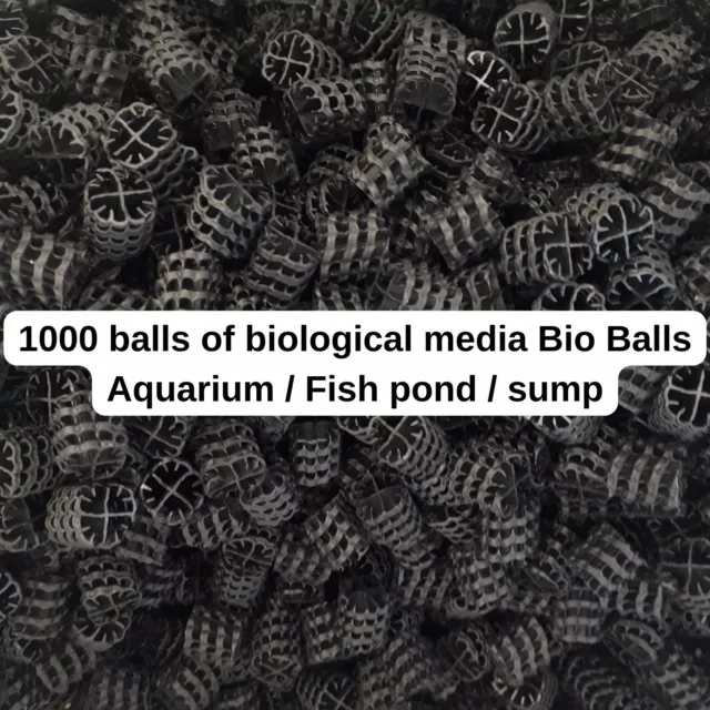 BIG SALE 1000 BIO BALLS, Aquarium tank media, Media filter, Sump media,Pond,Reef