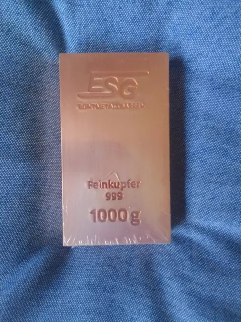 1 Kg/ 1000g Kupferbarren von ESG