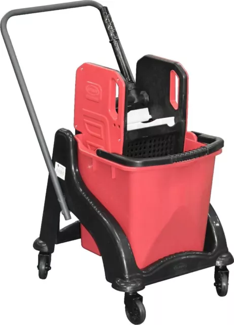 Kentucky Wringer Mop Bucket 25L Industrial Toilet Commercial Floor Cleaning Red