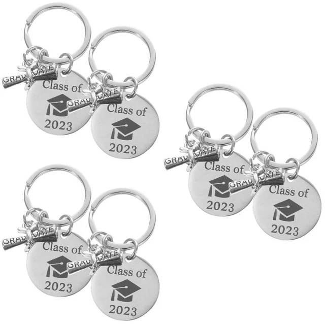 6 PCS Graduate Keychain 2023 Étudiants de graduation Key Ring Keychain Backpack