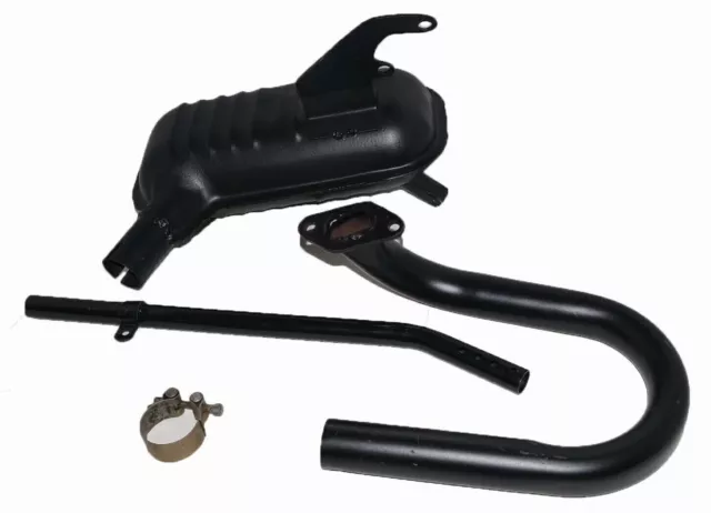 Exhaust Silencer Assey with Bend & Down Pipe For Lambretta Li 125150 TV175 Model