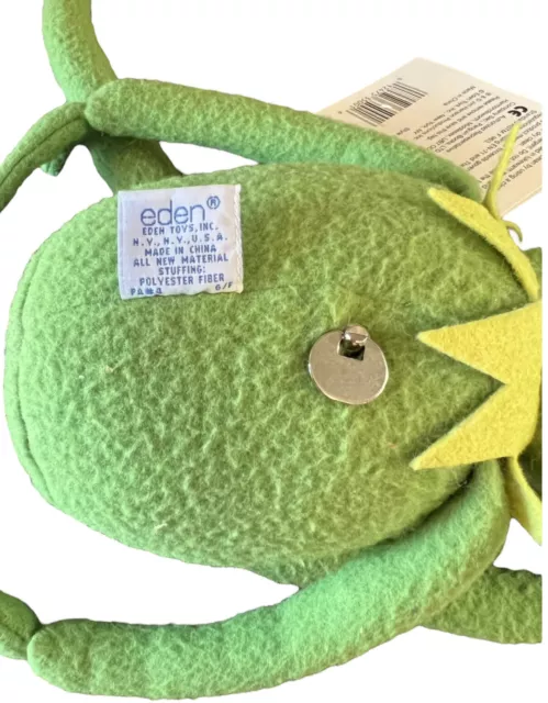 Vintage Eden Toys Kermit Frog Wind Up Music Box Plush Henson Muppet Show Works!! 3