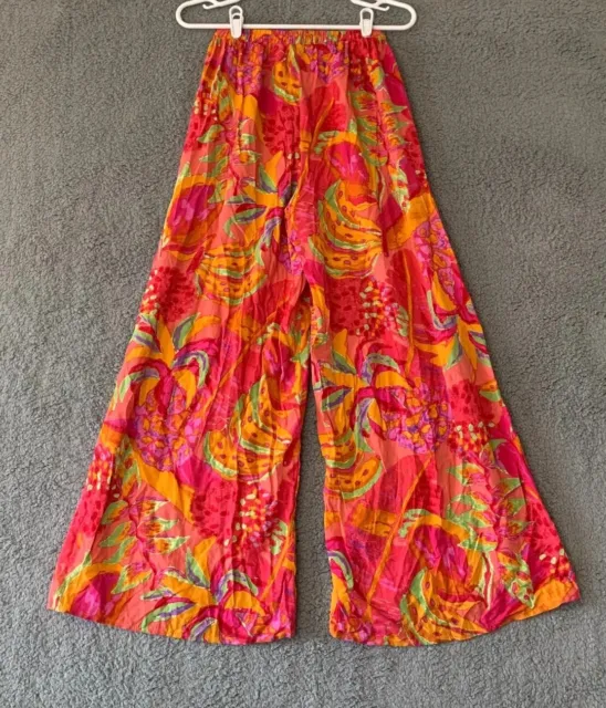 Rachel Roy Women's Multicolor Batik Elastic Waist Wide Leg Pants Size Small