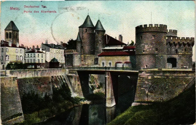 CPA Lorraine Moselle METZ Porte des Germans (984486)