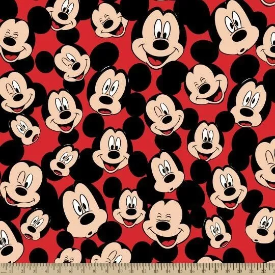 Disney Mickey Mouse Fleece fabric 60" wide By The Yard