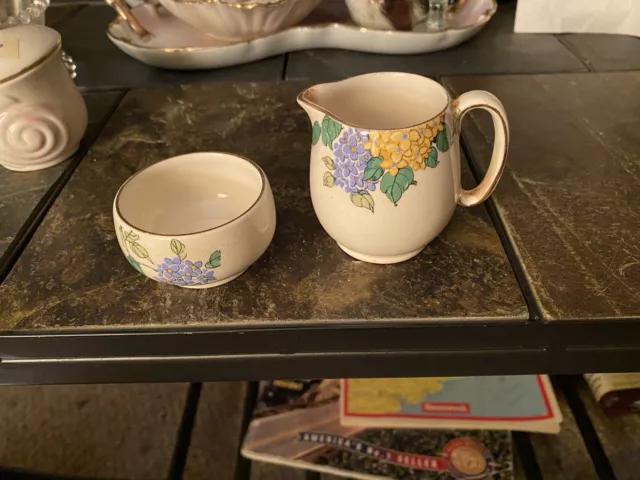 Royal Winton Grimm wades creamer and sugar made in England