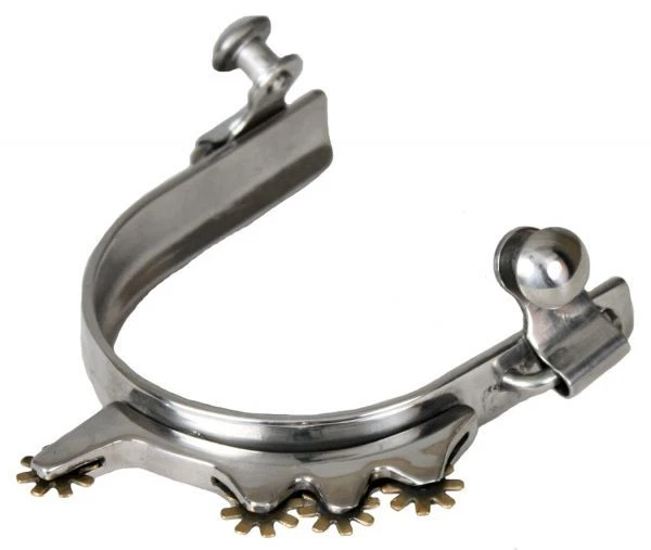 Adult Stainless Steel HUMANE ROWEL BUMPER SPURS Barrel Racing Pleasure Trail
