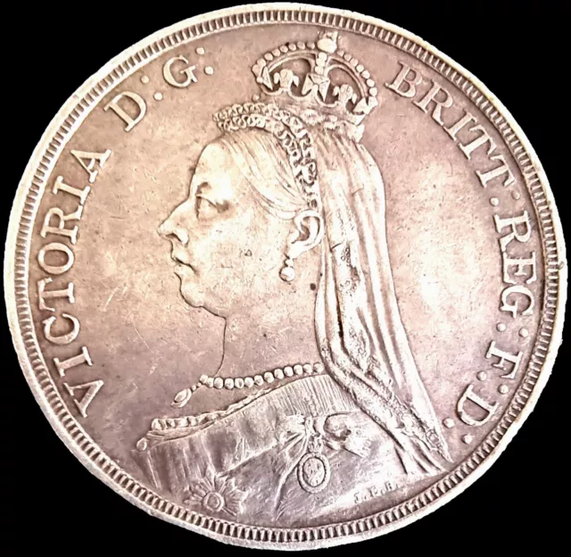 1887 Queen Victoria Silver Crown Coin - High Grade