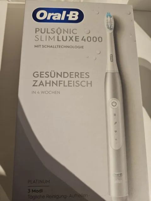 Oral-B Pulsonic Slim Luxe 4000 Schallzahnbürste - Platinum neu ovp Zahnbürste