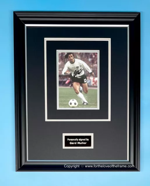 Gerd Muller Hand Signed Autograph Football Soccer Memorabilia Germany Photo &COA