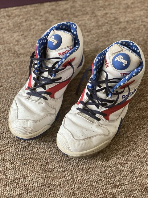 REEBOK PUMP HEXALITE Court Victory White Blue Red Trainers Size UK 9.5 29.99 PicClick UK