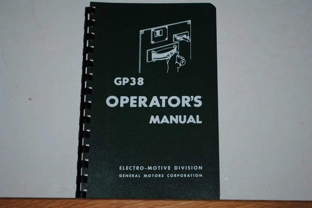 1969 EMD GP38 Locomotive Operators Manual $18.34 - PicClick CA