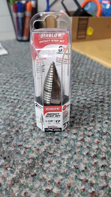 Diablo Tools DSD1125S17 7/8 in. - 1-1/8 in. Impact Step Drill Bit (17 Steps)