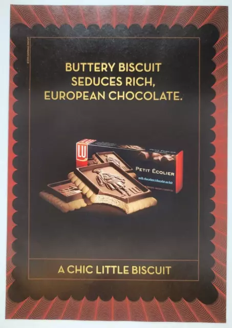 Petit Ecolier Chocolate Buscuit Cookie European New Yorker Ad 2010 7.5x10.5"