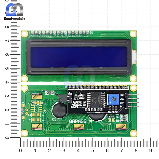 Serial Refrence Blue BLUE DISPLAY IIC/I2C/TWI/SP I Serial Interface 1602 16X2 LCD Module TOP ...