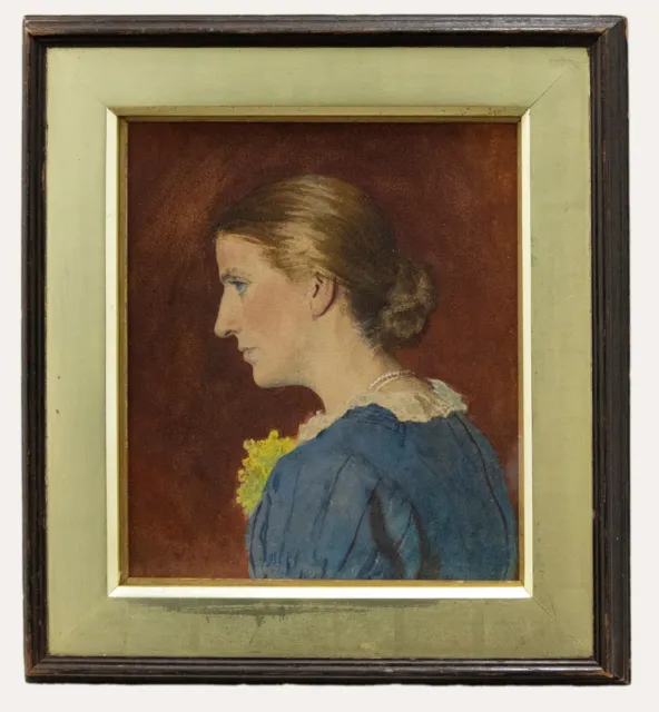 English School  19th Century Oil - Lady in Profile