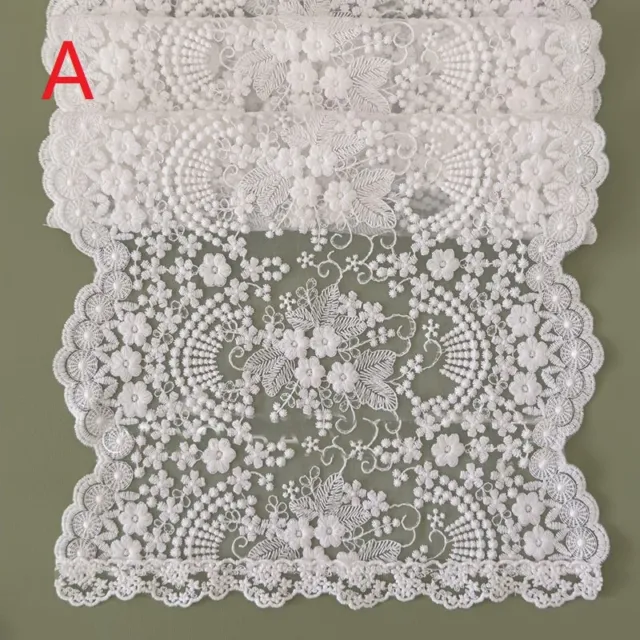 40cm Wide Lace Table Runner Wedding Party Dinner Table Cloth Decor Floral Sheer