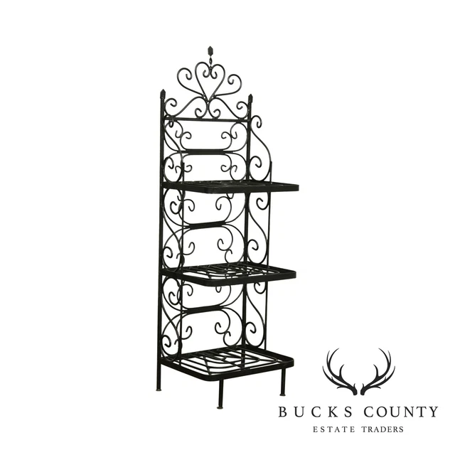 VINTAGE CUSTOM WROUGHT Iron 3 Tier Plant Stand Shelf $465.00 - PicClick
