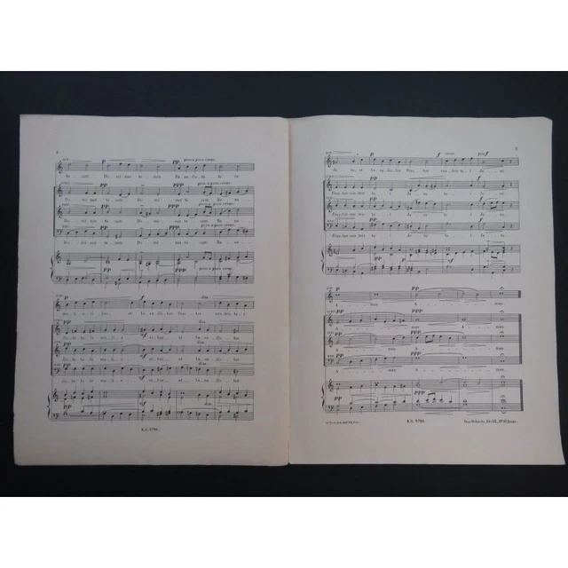 DE BALORRE Vicomte Ave Maria Dédicace Chant Orgue ou Harmonium ca1900 6