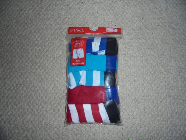 Faded Glory Boys Boxer Briefs Underwear Size M (8) Print Faded Glory Boys Boxer Briefs Underwear Size M (8) Print