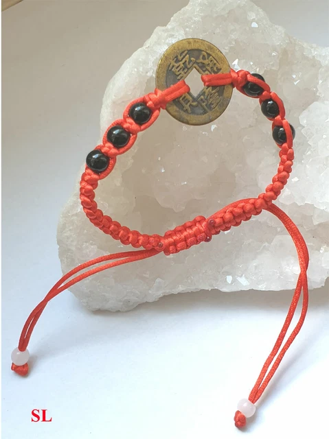 Bracelet Feng Shui Avec Pièces Chinoises – Porte-bonheur Et Richesse – Neuf Sans Emballage