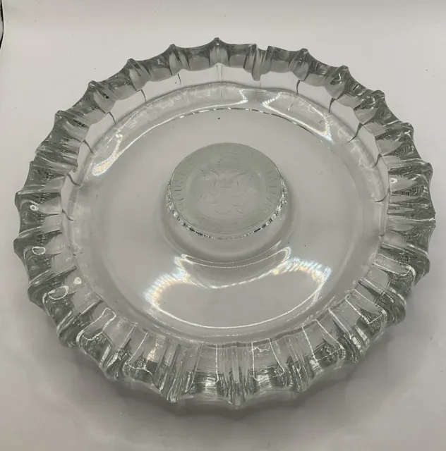 10" Cigar Cigarettes USA HOUSE OF REPRESENTATIVES Glass Ashtray Etched SEAL