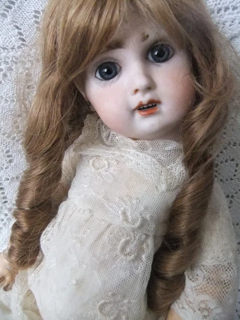 BEBE JUMEAU T6_POUPEE ANCIENNE TETE PORCELAINE YEUX FIXES Sulfure_40cm ...