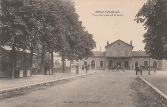 CPA 51 SAINTE MENEHOULD Vue Extérieure de la Gare