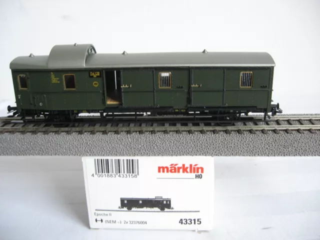 GM308* Märklin H0 43315 Personenzug-Gepäckwagen Pwi-23 DRG OVP