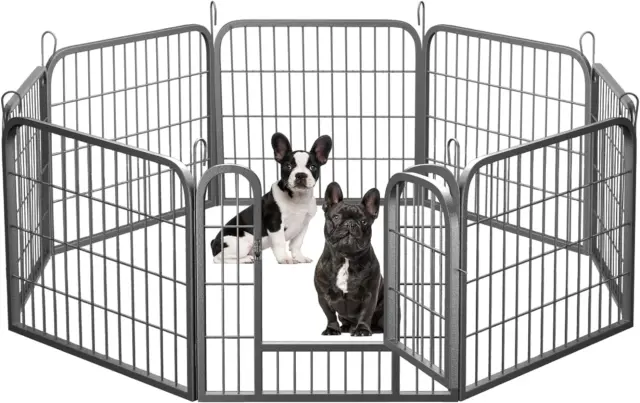 Dog Fence Puppy Pen Outdoor Pet Playpen Portable Dog Kennel Indoor Large Heavy 8
