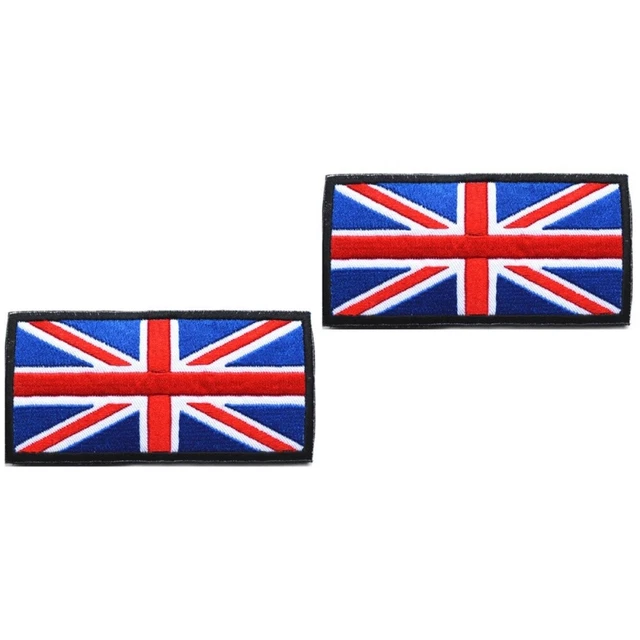 2 stücke Britische Flagge Elemente Patches Cartoon Stickerei Kürbis Muster