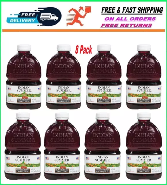 Indian Summer Montmorency Cherry Juice (46 oz., 8 pk.) FAST SHIPPING!