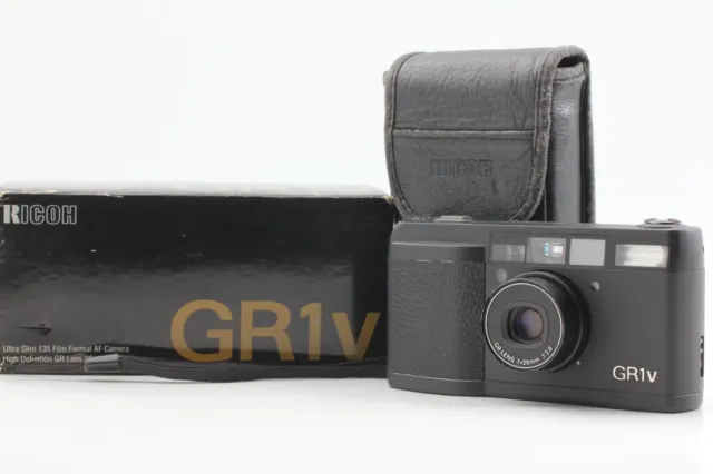 LCD OK! [Mint in Box] Ricoh GR1V Black 35mm Point & Shoot Film Camera from Japan