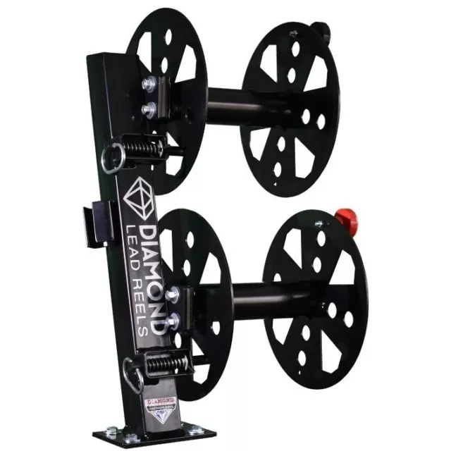 FBD10BLK Diamond Lead Reels , HD, 10 ", Black, Fixed Base Double