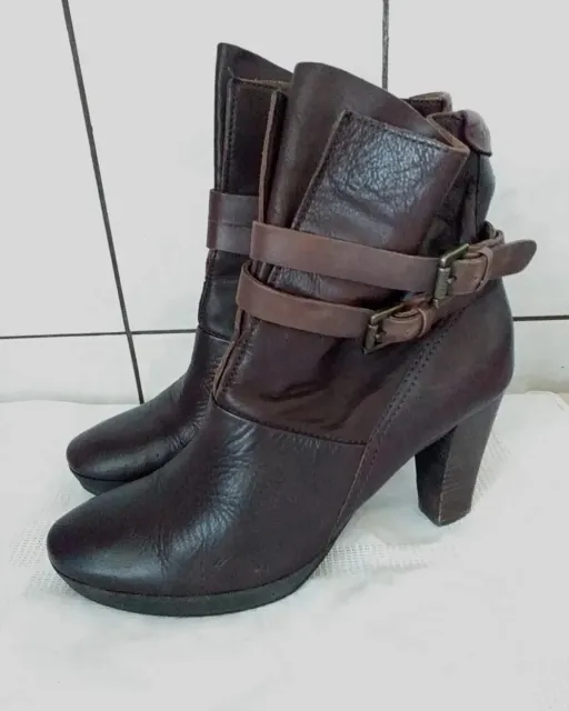 Marc O Polo USA 8.5 EU 39 Ankle Boots Boots High Heels Brown Leather