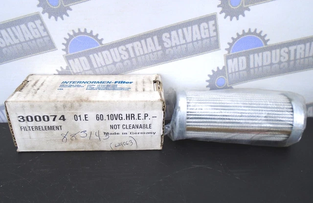 INTERNORMEN - 300074 - Hydraulic Filter Element - 01.E - 60.10VG.HR.E.P - (NEW)