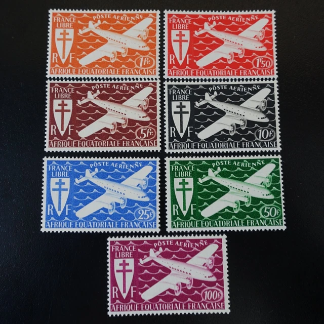 Afrika Äquatorial- Französisch Aef Post Luft Pa N. #22/28 neuer Stempel Luxus