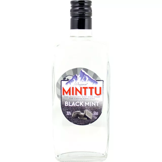 Minttu Black Mint Pfefferminzlikör Likör aus Finnland -  0,5 Liter  / 35% Vol