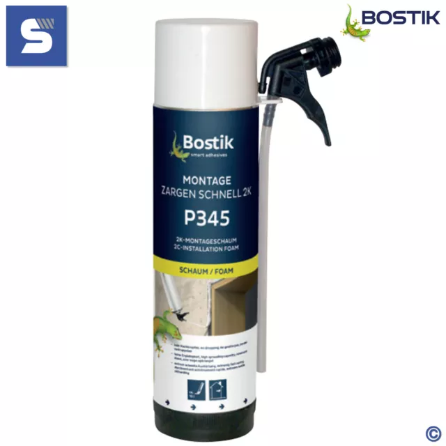 Zargenschaum 400ml BOSTIK P345 2K Schnellschaum Montageschaum Türschaum