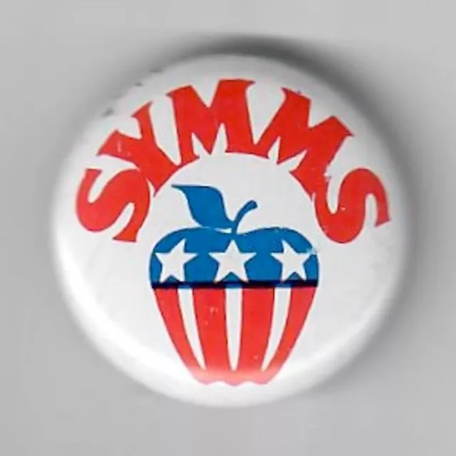 2 Term Idaho GOP U.S. Senator Steve Symms Button from 1980 Campaign vs Church